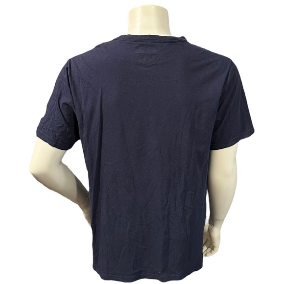 Adidas Men’s Athletic T-Shirt Blue Red “Rise Above” Logo Short Sleeve L - Picture 2 of 6